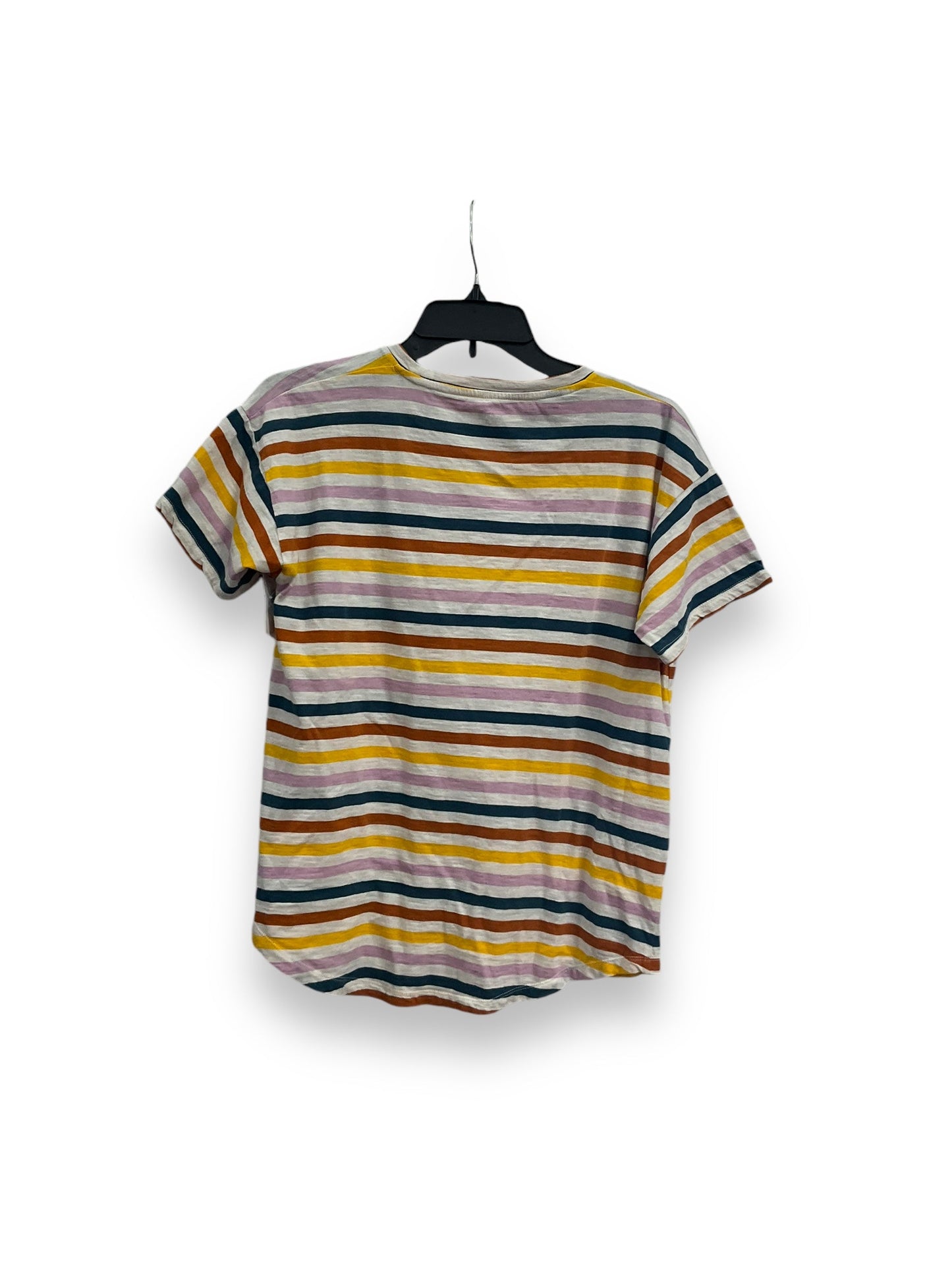 Top Short Sleeve Basic By Madewell In Striped Pattern, Size: M