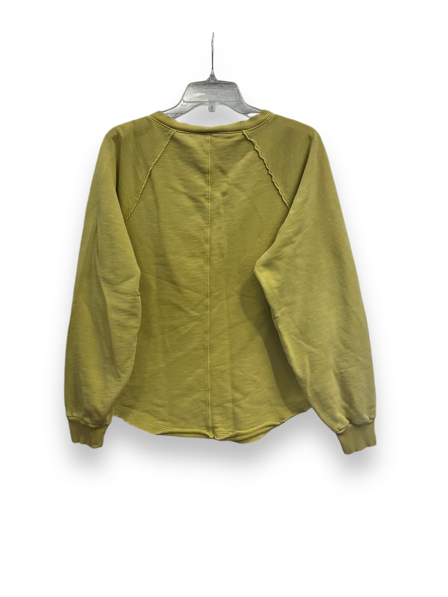 Sweatshirt Crewneck By Pilcro In Yellow, Size: S