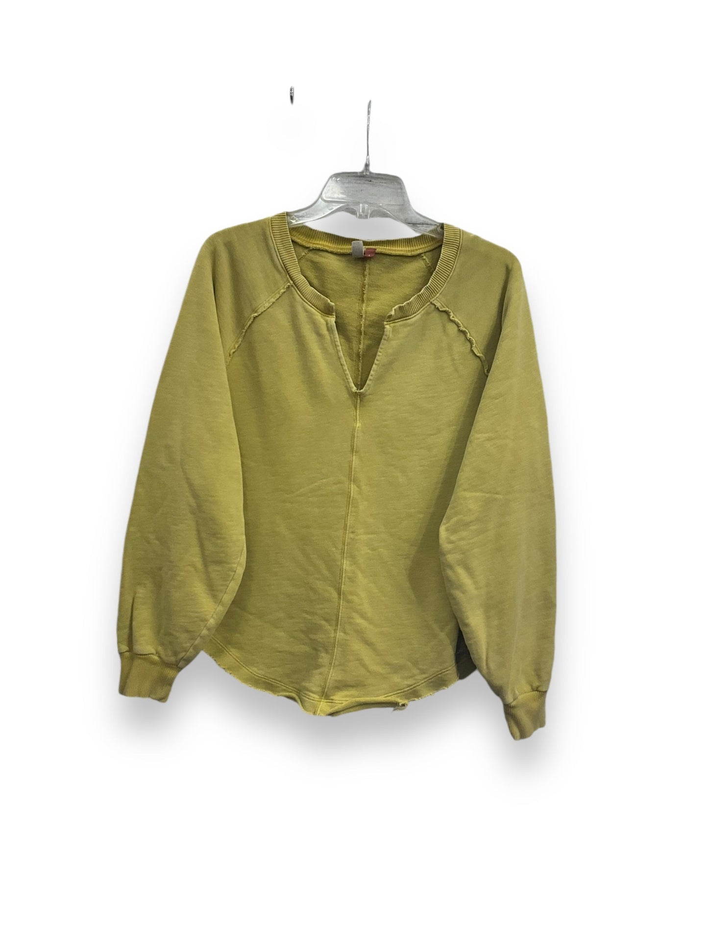 Sweatshirt Crewneck By Pilcro In Yellow, Size: S