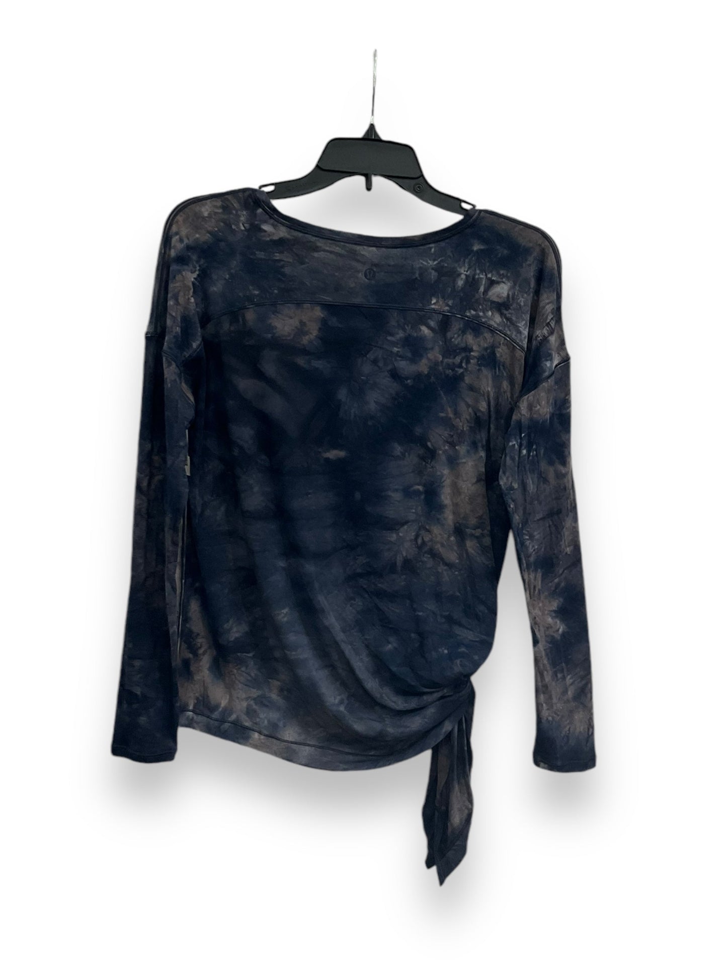 Athletic Top Long Sleeve Crewneck By Lululemon In Tie Dye Print, Size: S