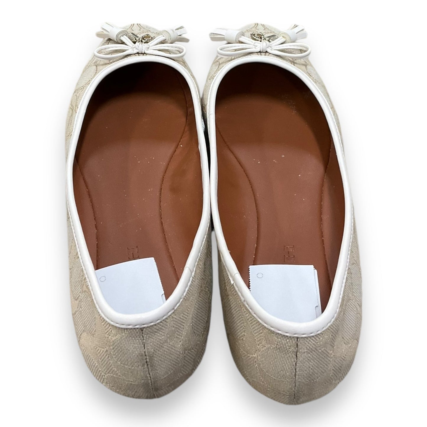 Shoes Flats By Coach In Tan, Size: 9.5