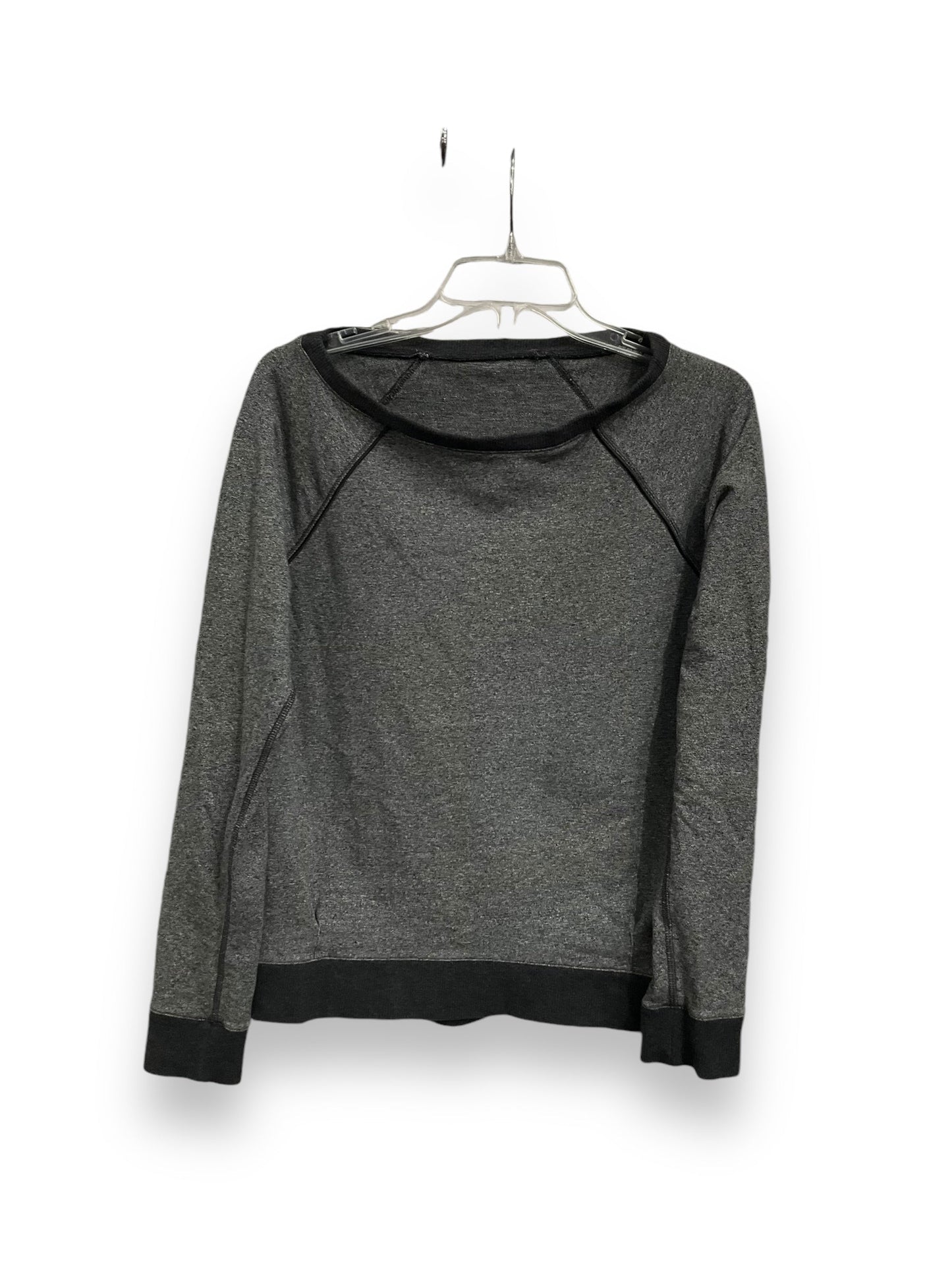 Athletic Top Long Sleeve Crewneck By Lululemon In Grey, Size: S