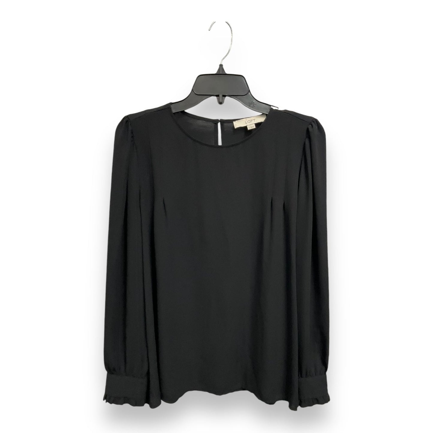 Blouse Long Sleeve By Loft In Black, Size: M