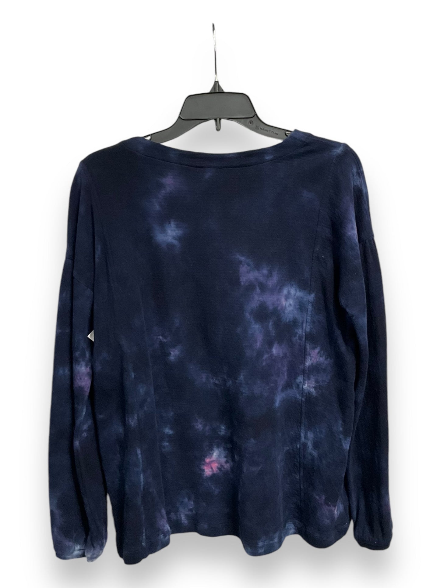 Top Long Sleeve Basic By Pure Jill In Tie Dye Print, Size: S