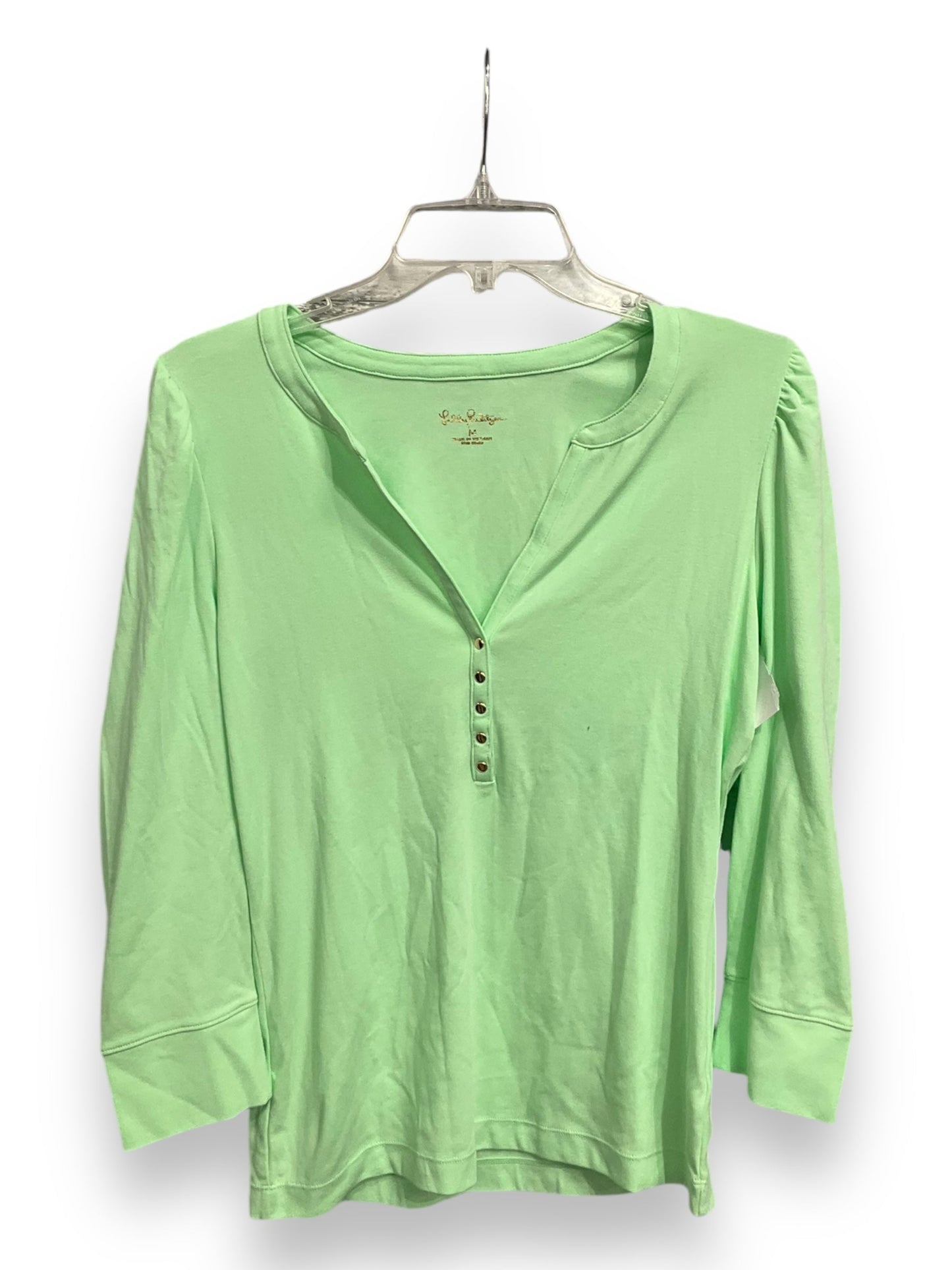 Top 3/4 Sleeve Basic By Lilly Pulitzer In Green, Size: M