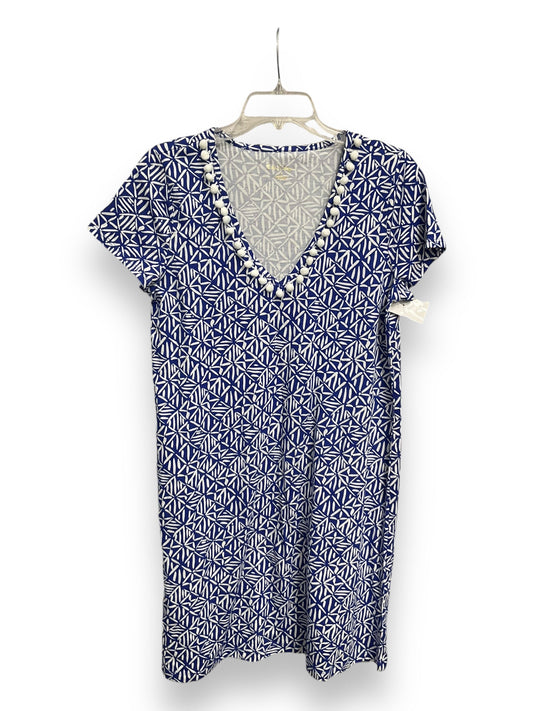 Dress Casual Short By Lilly Pulitzer In Blue & White, Size: M