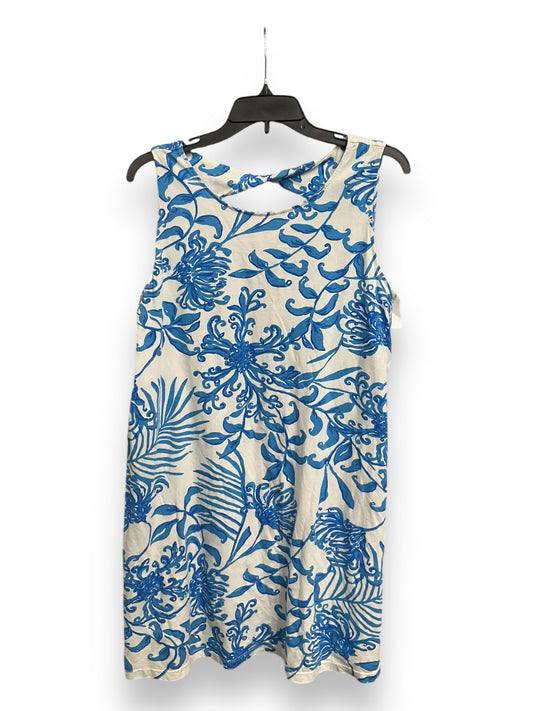 Dress Casual Midi By Lilly Pulitzer In Blue & White, Size: M