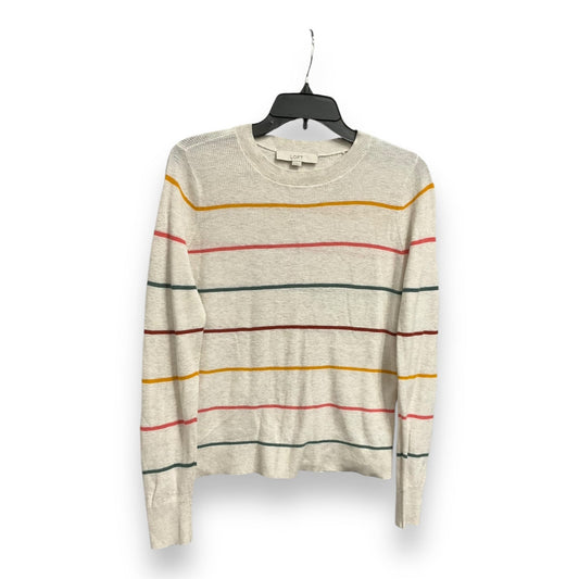 Top Long Sleeve By Loft In Striped Pattern, Size: S