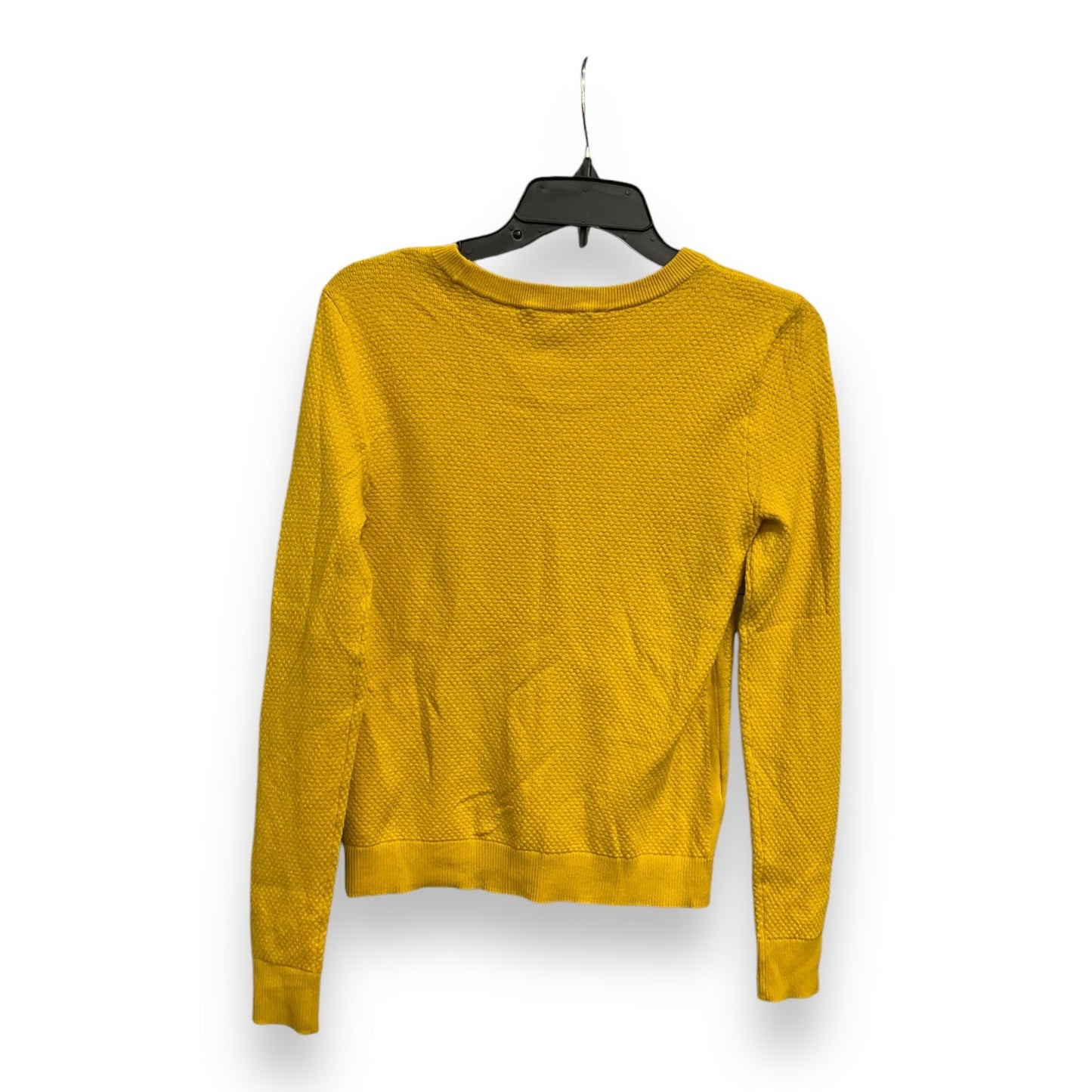 Top Long Sleeve Basic By Loft In Yellow, Size: S