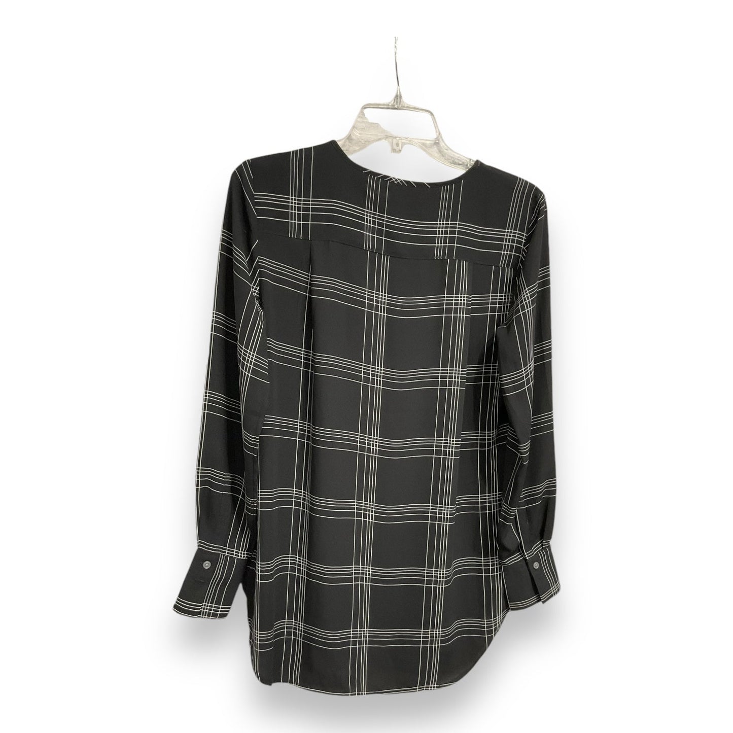 Blouse Long Sleeve By Loft In Black & White, Size: Xs