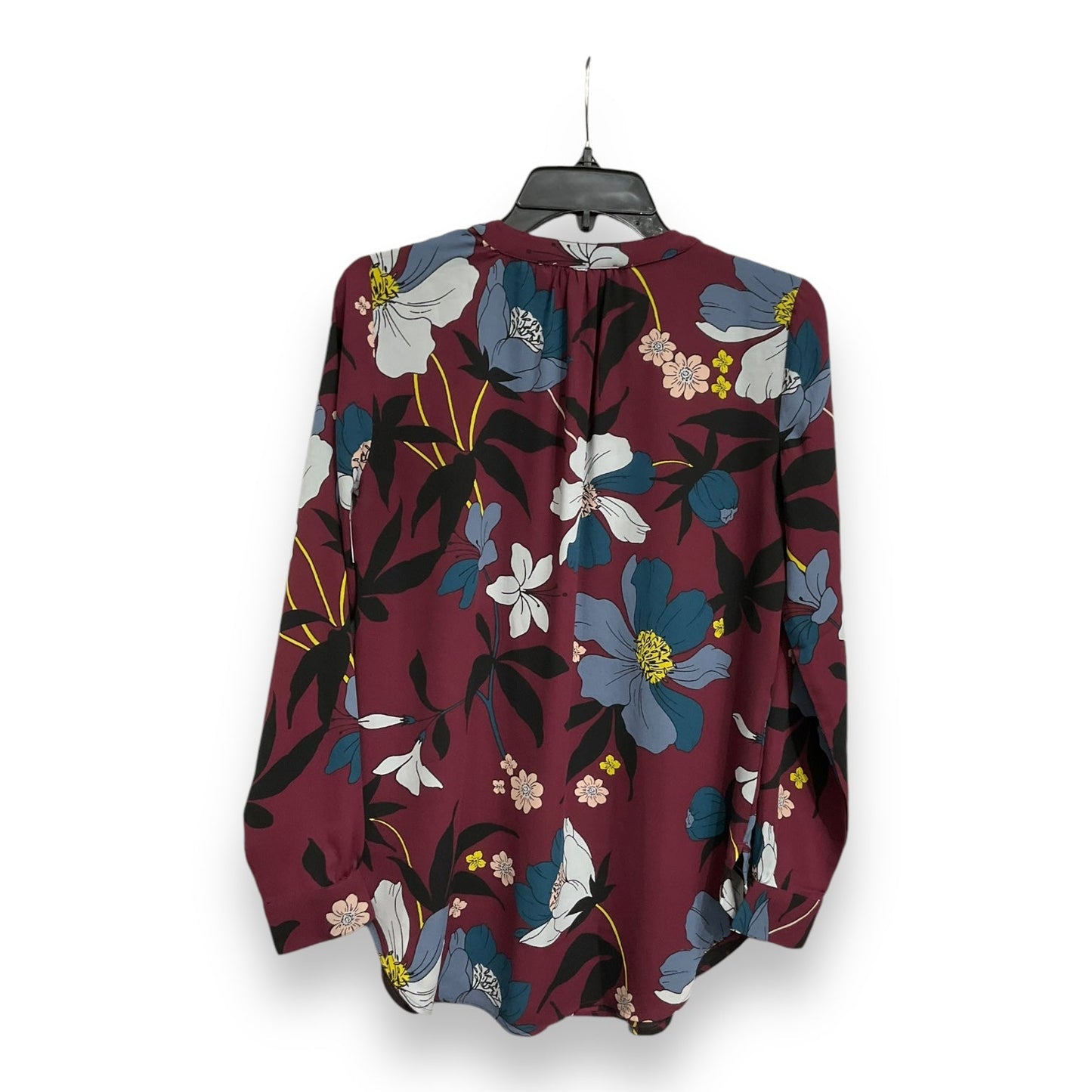 Blouse Long Sleeve By Loft In Floral Print, Size: Xs