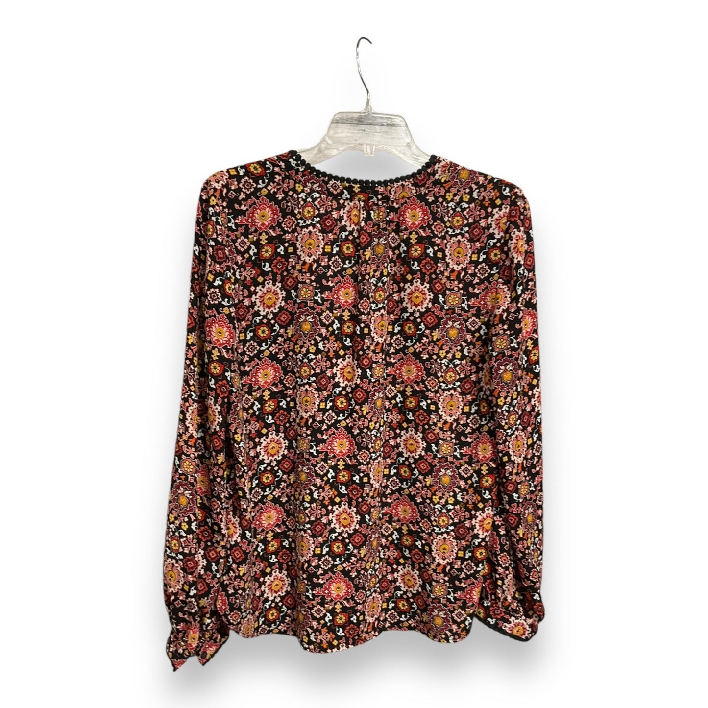 Blouse Long Sleeve By Loft In Floral Print, Size: Xs