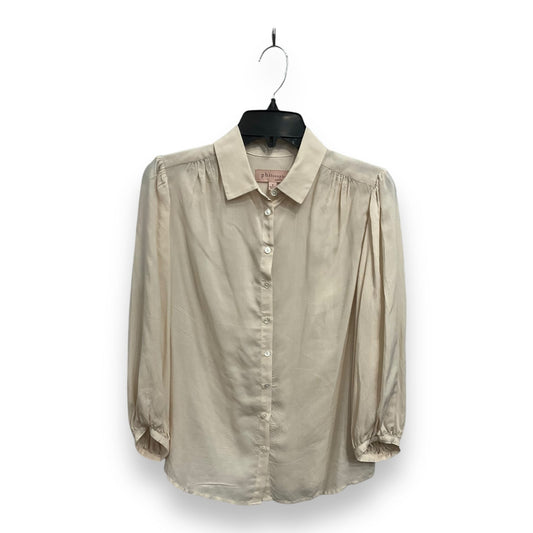 Blouse 3/4 Sleeve By Philosophy In Cream, Size: S