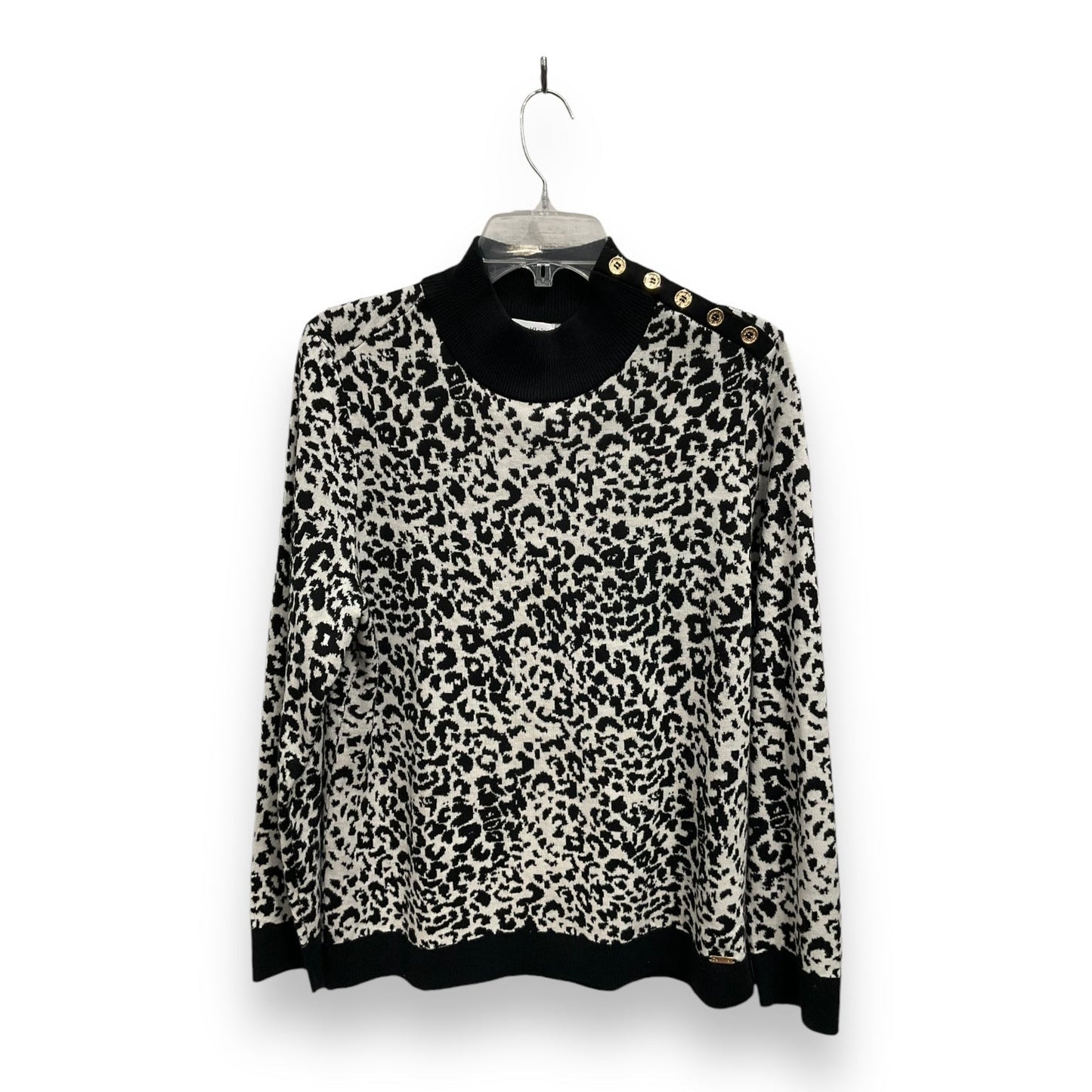 Sweater By Calvin Klein In Animal Print, Size: L