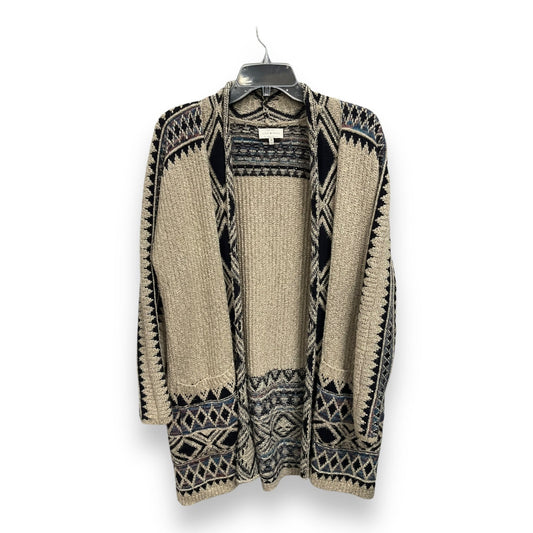 Sweater Cardigan By Lucky Brand In Geometric Pattern, Size: M