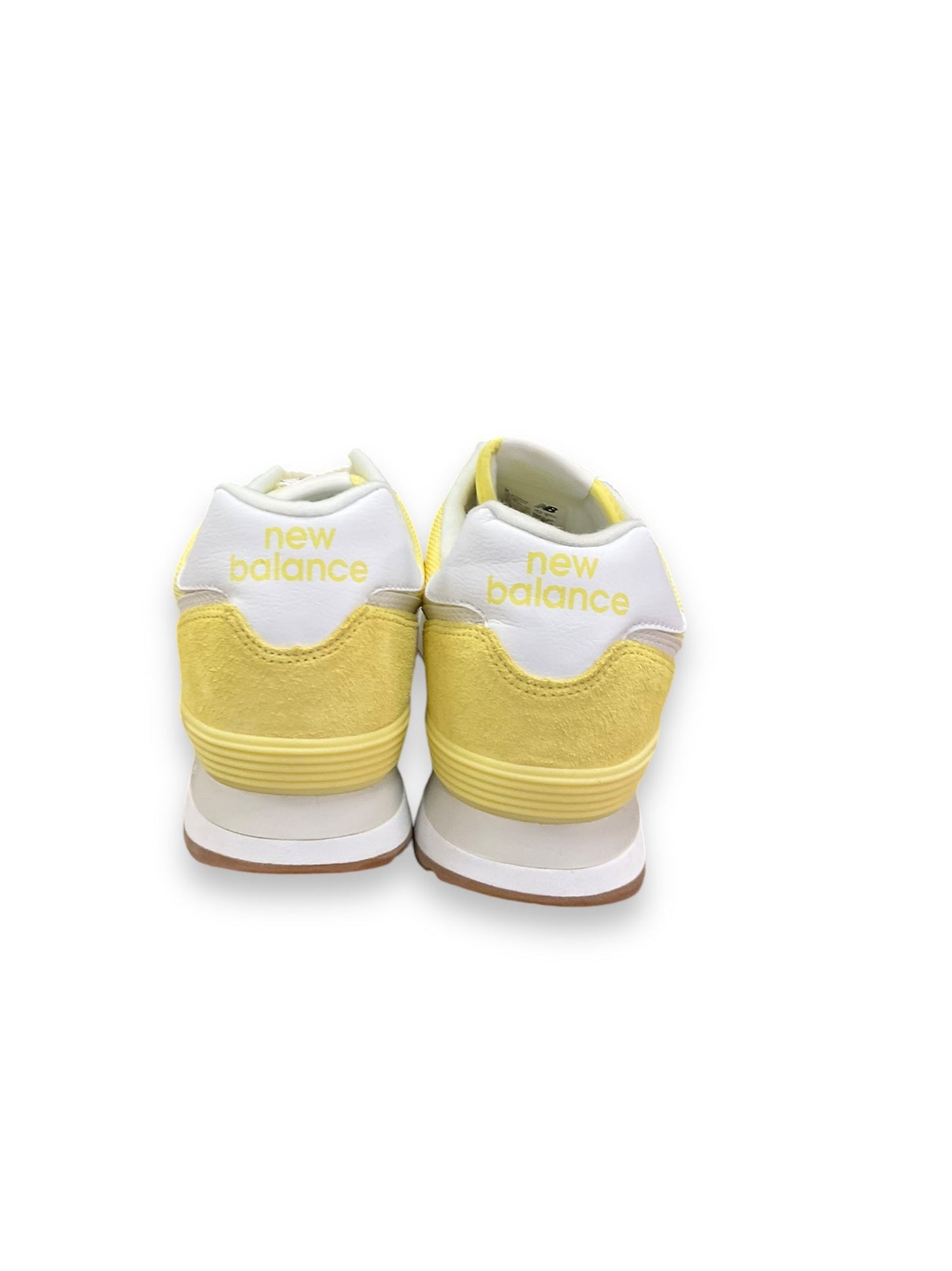 Shoes Sneakers By New Balance In White & Yellow, Size: 12