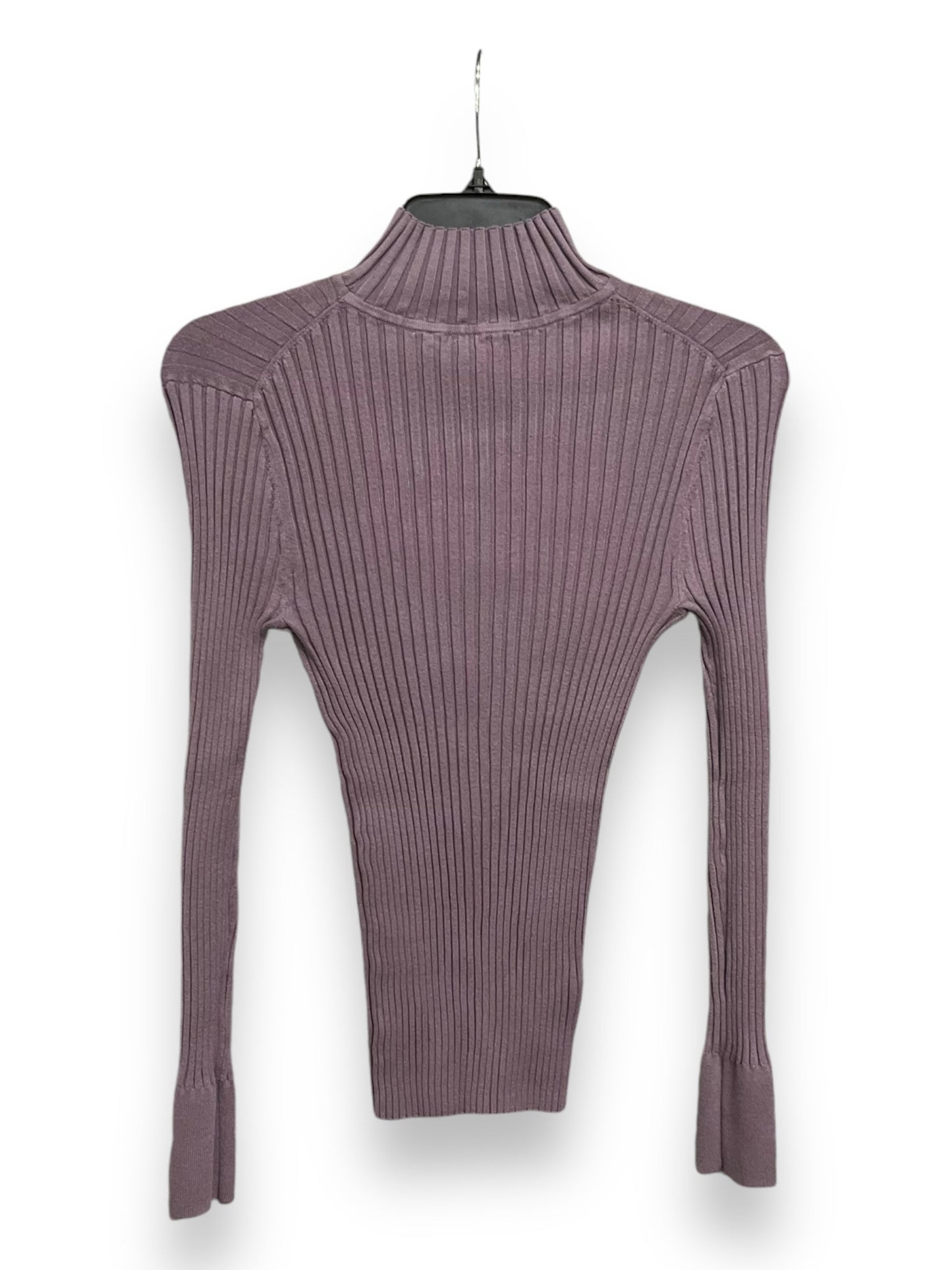 Top Long Sleeve Basic By Loft In Purple, Size: S