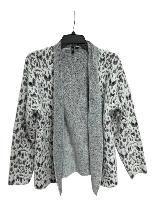 Sweater Cardigan By Ethyl In Grey & White, Size: M