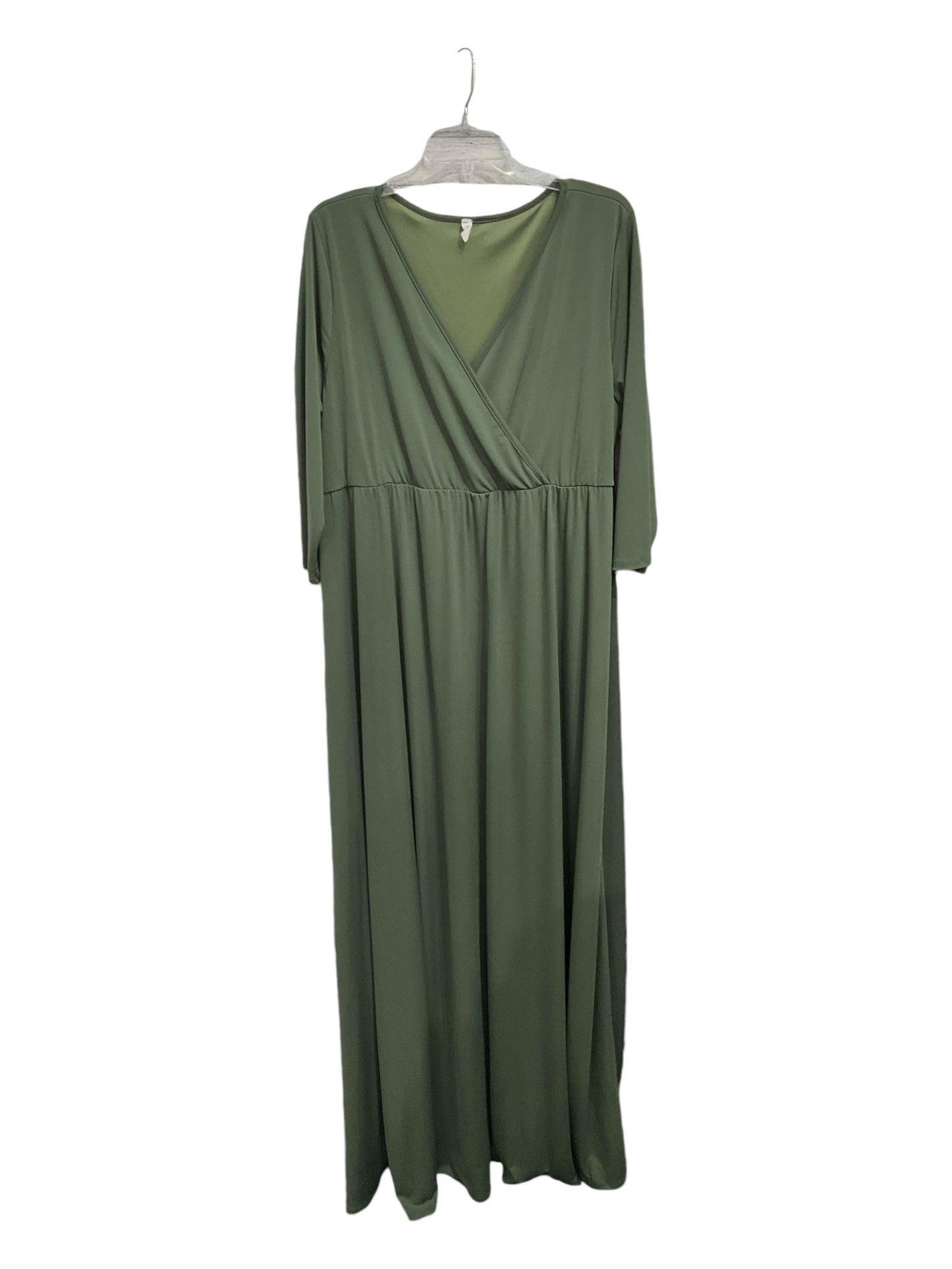 Dress Casual Maxi By Pink Blush In Green, Size: 3x