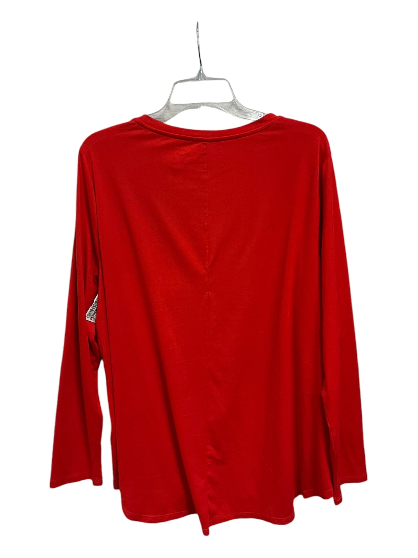 Top Long Sleeve Basic By Lands End In Red, Size: 2x