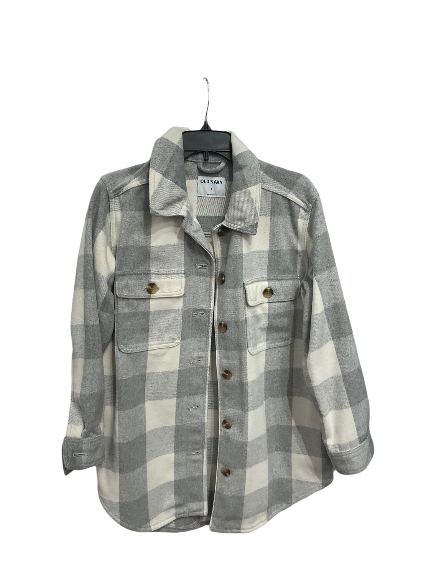 Jacket Shirt By Old Navy In Plaid Pattern, Size: S