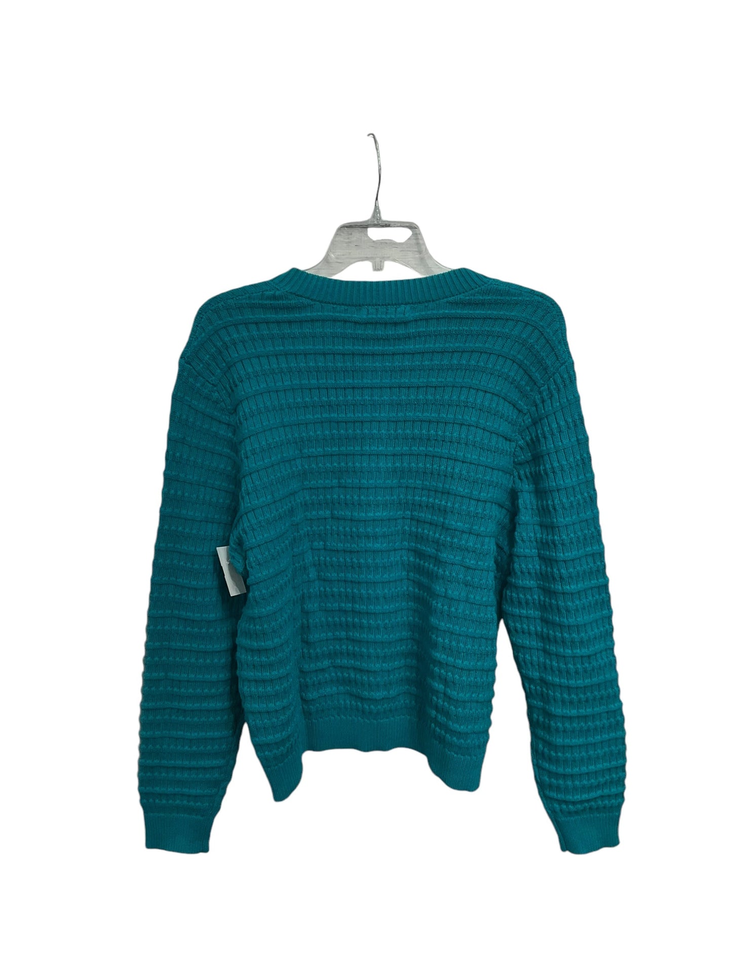 Sweater Cardigan By Clothes Mentor In Teal, Size: M