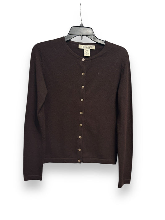 Sweater Cardigan Cashmere By Clothes Mentor In Brown, Size: Xs