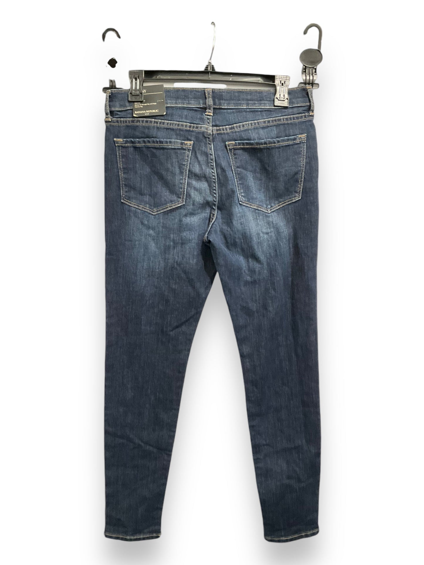 Jeans Skinny By Banana Republic In Blue Denim, Size: 6p