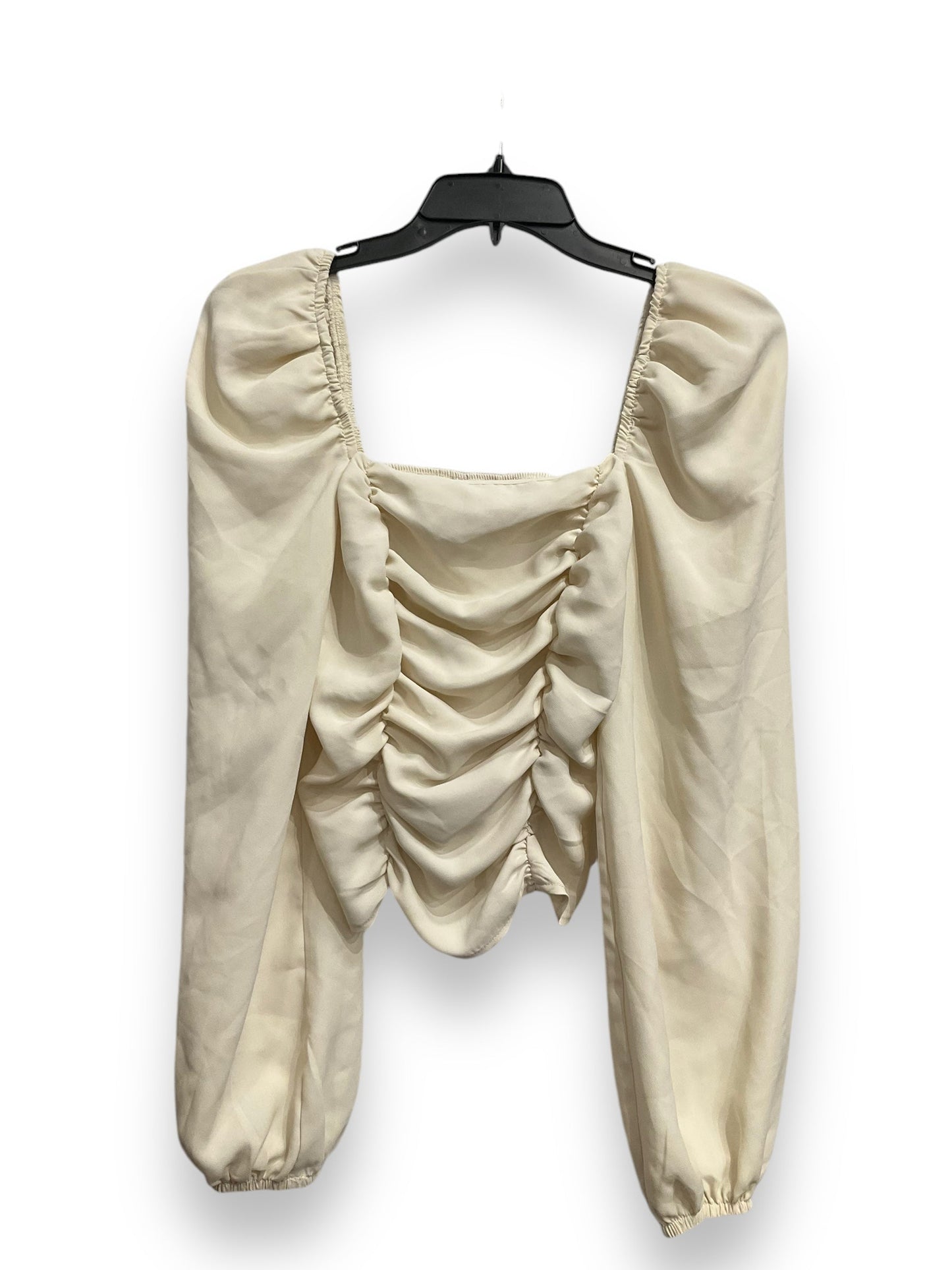 Top Long Sleeve By Express In Cream, Size: Xs