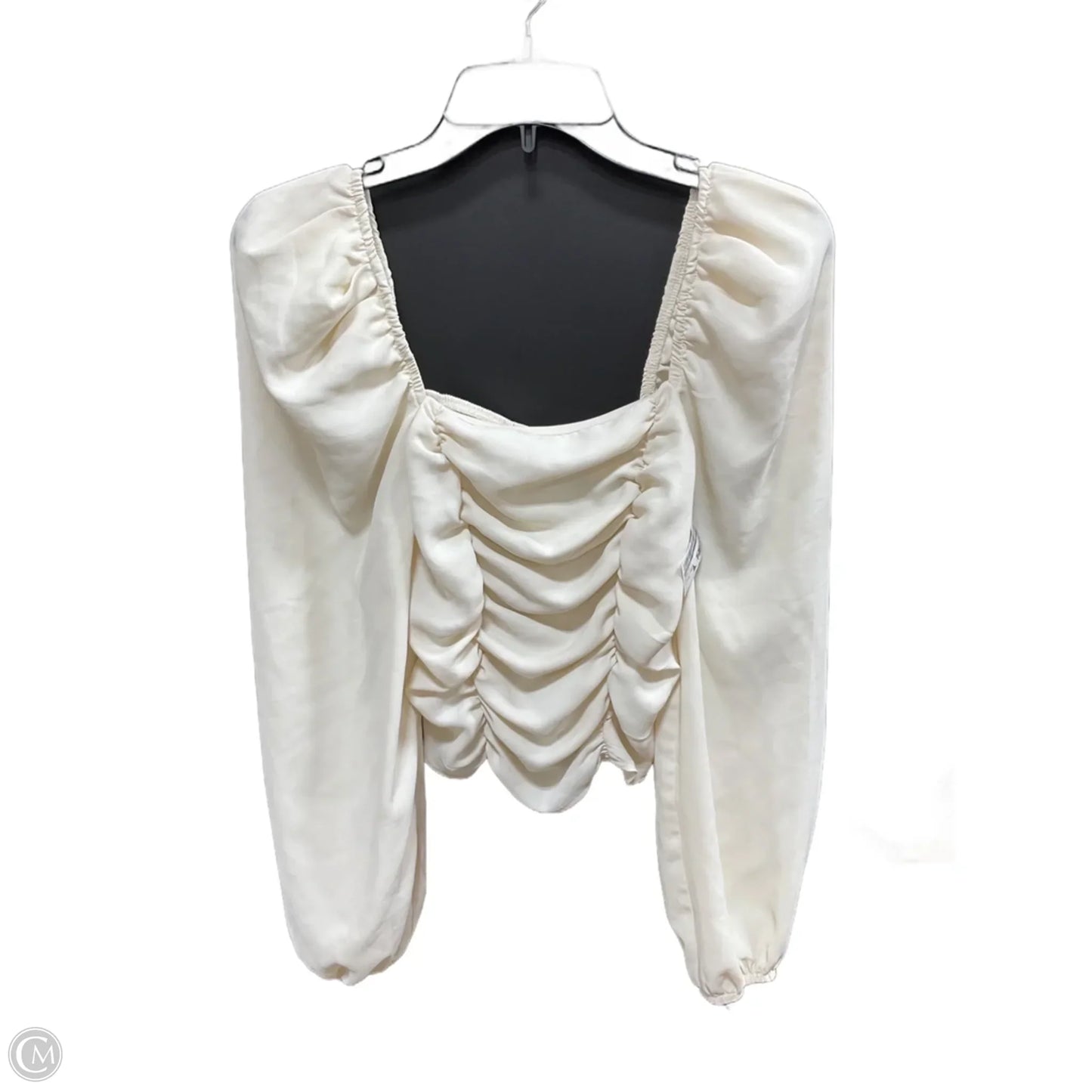 Top Long Sleeve By Express In Cream, Size: Xs
