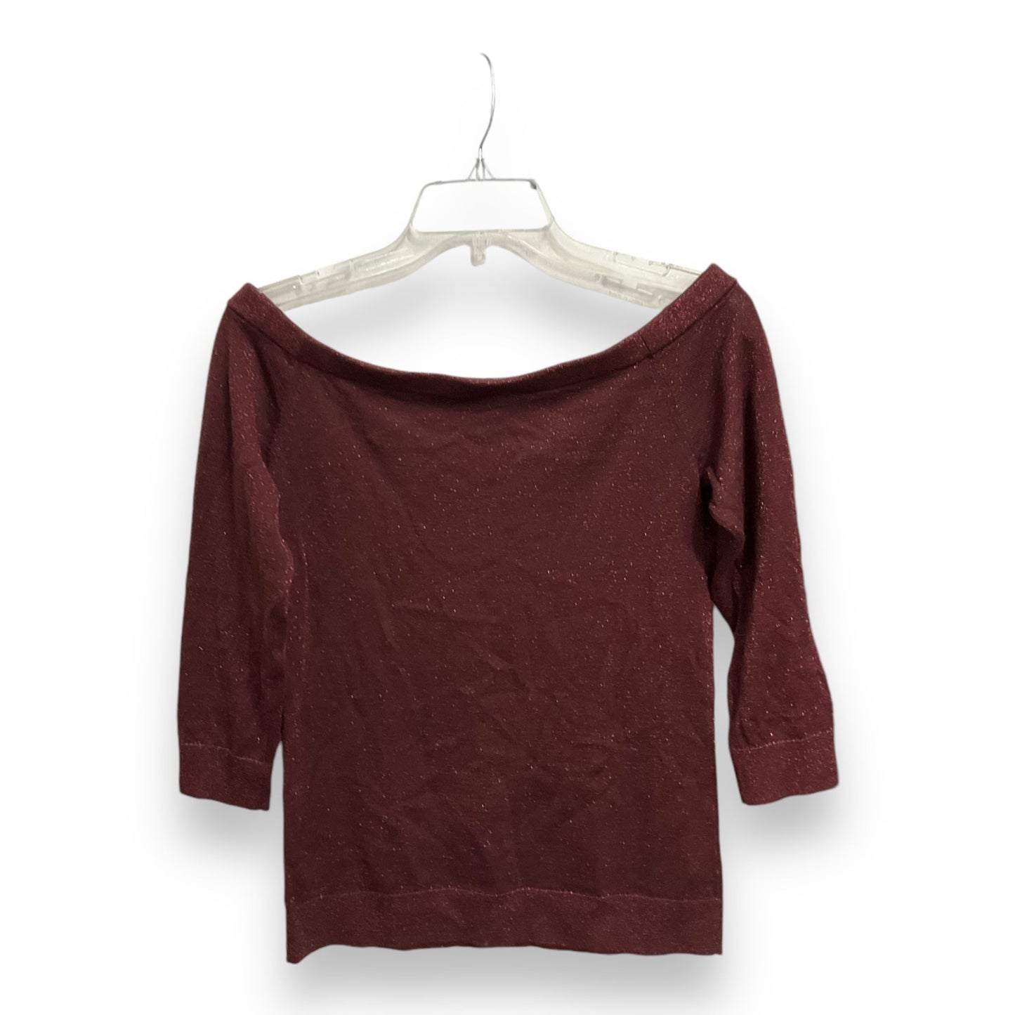 Top Long Sleeve By Ann Taylor In Red, Size: S