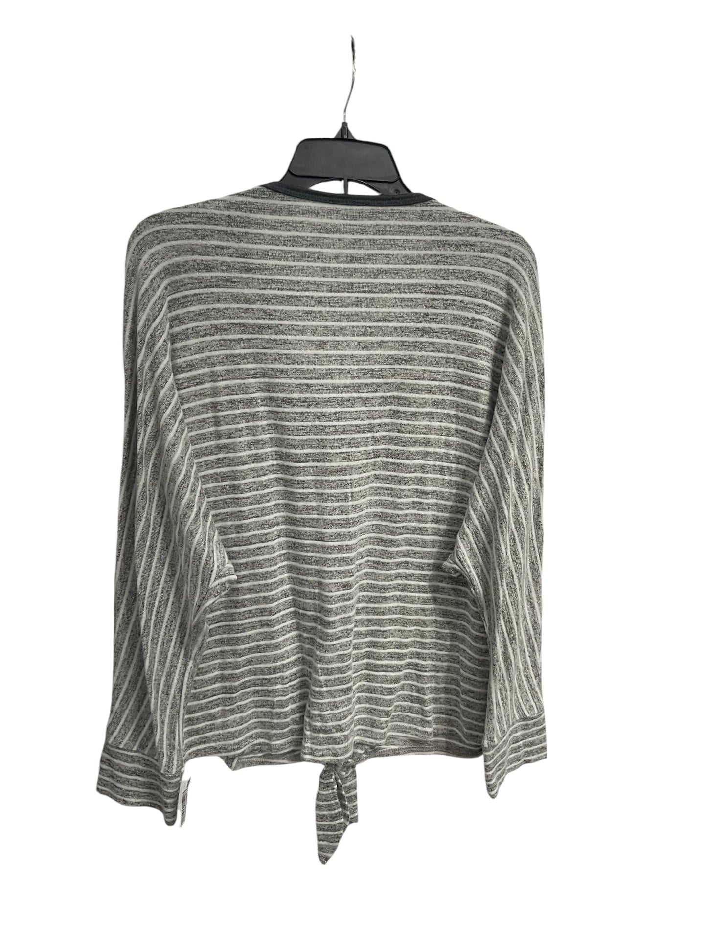 Top Long Sleeve By Emerald In Striped Pattern, Size: L