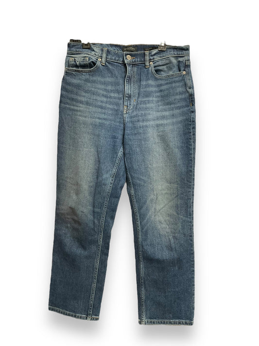 Jeans Straight By Banana Republic In Blue Denim, Size: 12