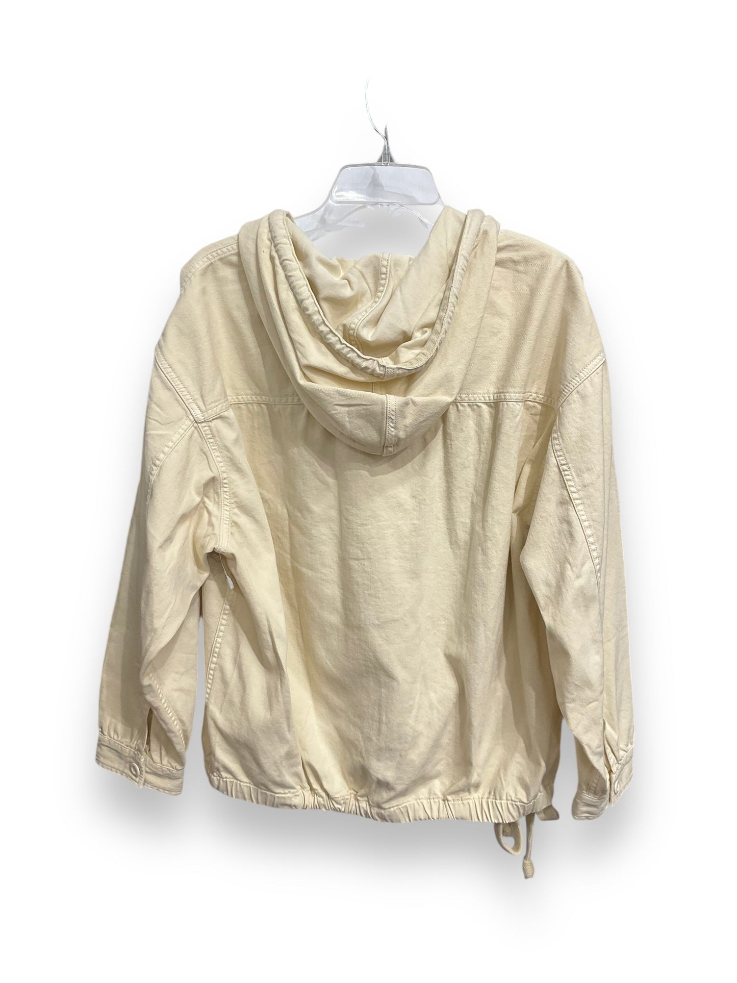 Sweatshirt Hoodie By American Eagle In Cream, Size: L