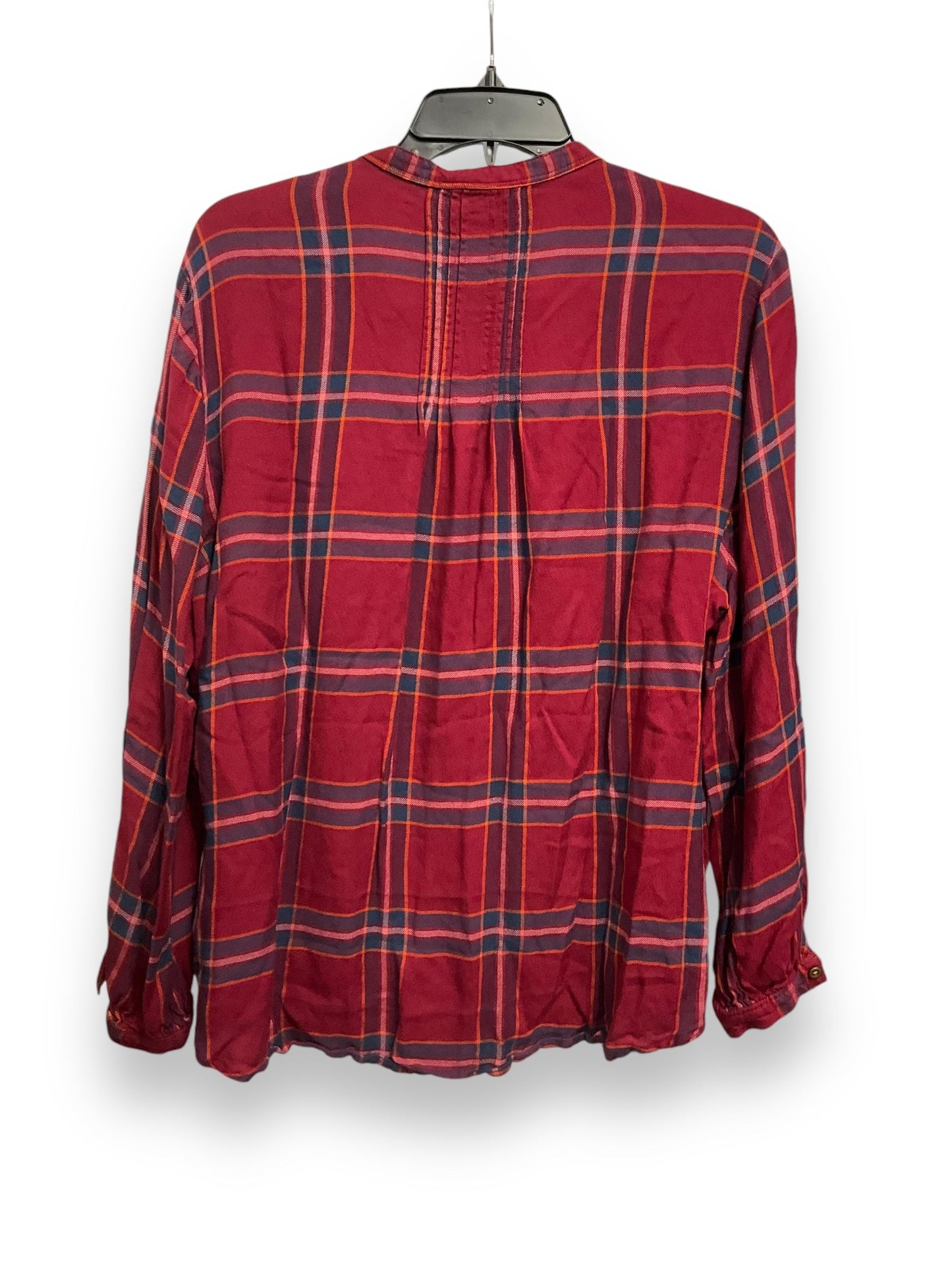 Top Long Sleeve By Lucky Brand In Plaid Pattern, Size: Xl