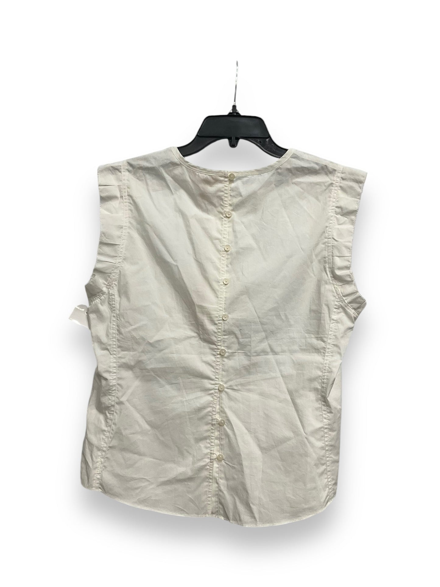 Top Sleeveless By Rebecca Taylor In Cream, Size: L