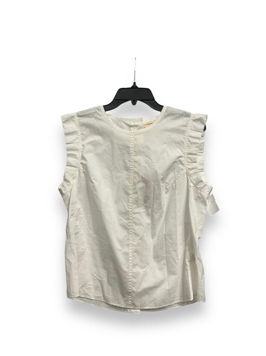 Top Sleeveless By Rebecca Taylor In Cream, Size: L