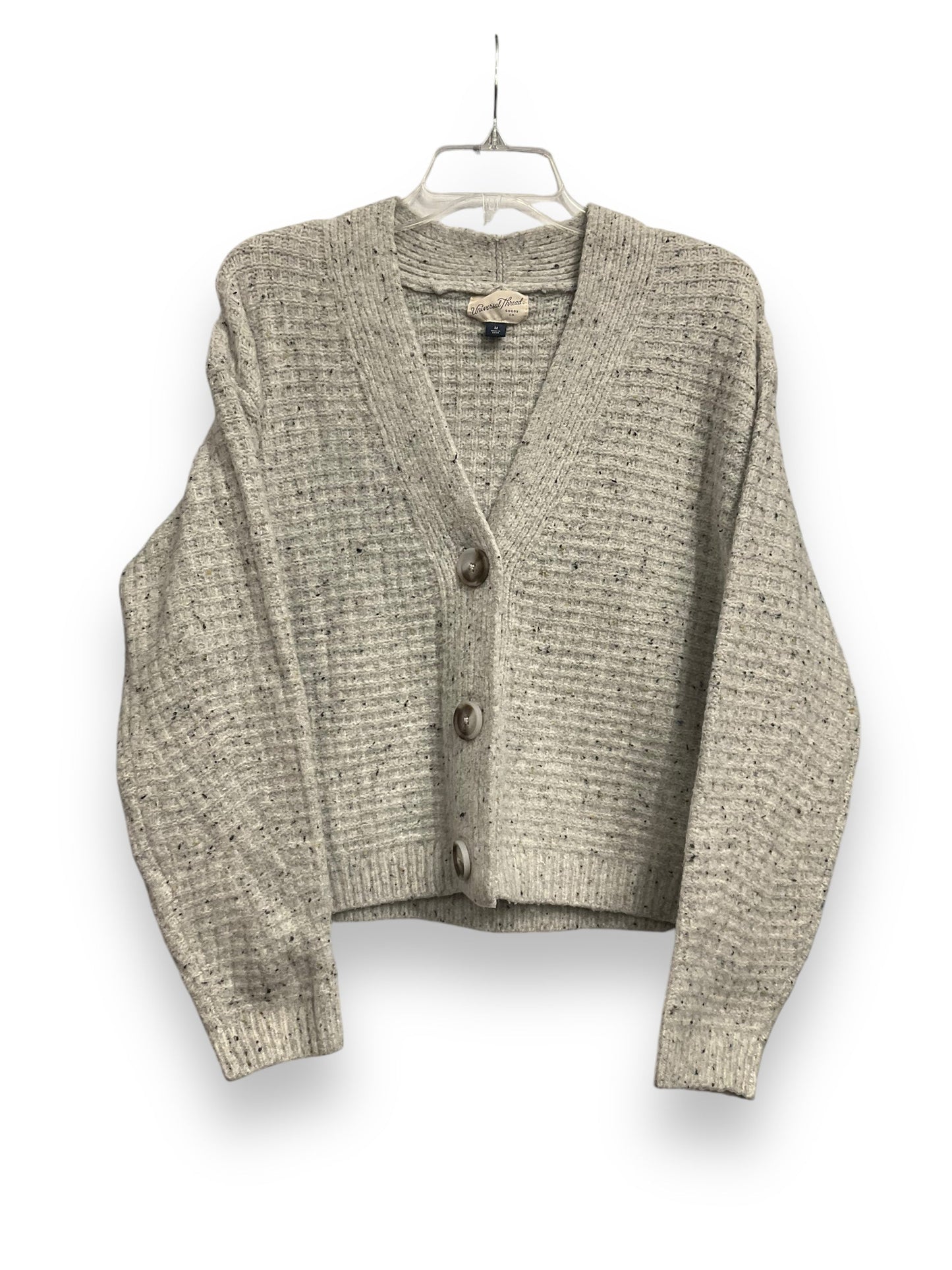 Sweater Cardigan By Universal Thread In Grey, Size: M