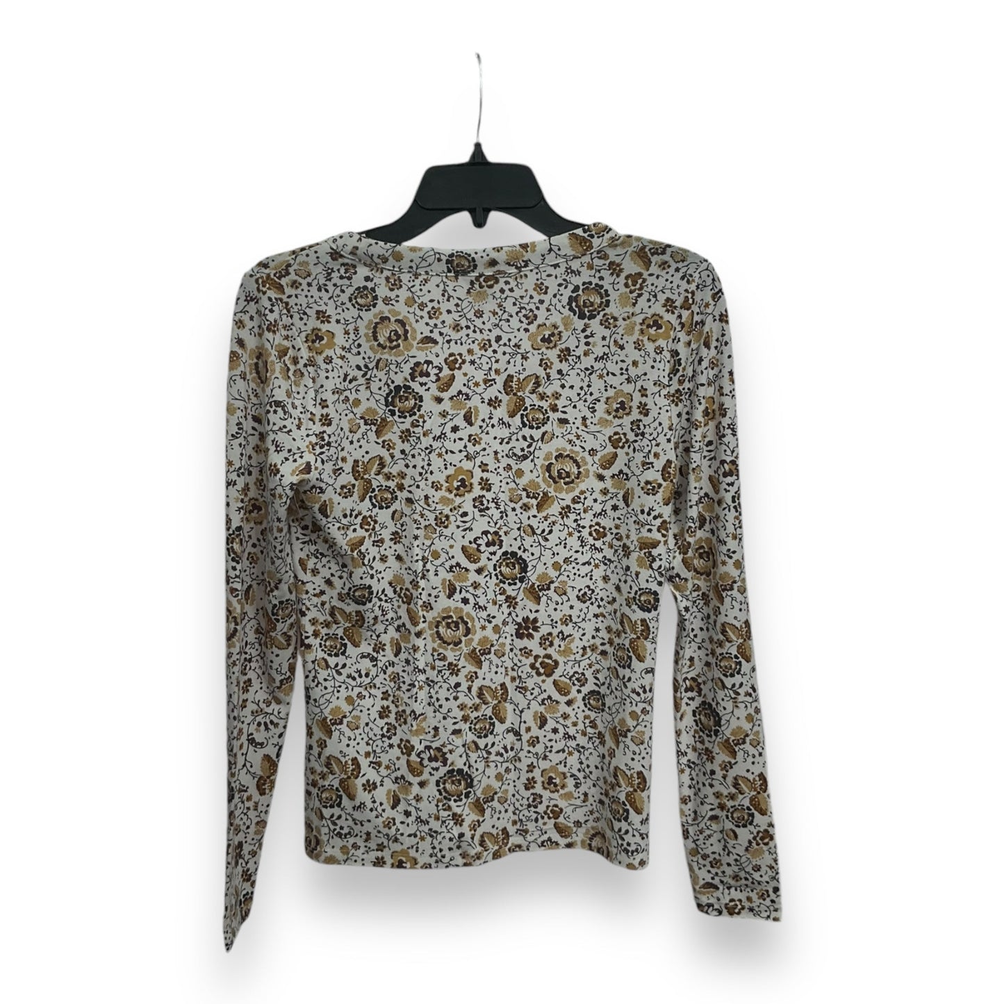 Top Long Sleeve Basic By Ann Taylor In Floral Print, Size: S