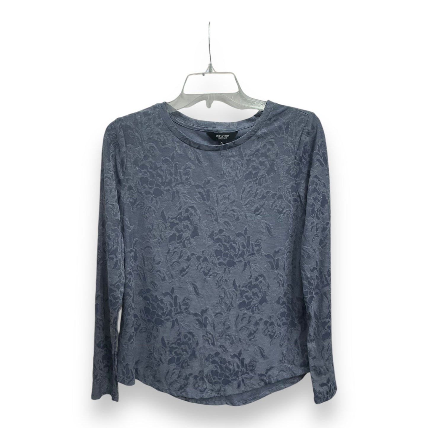 Top Long Sleeve By Simply Vera In Blue, Size: S