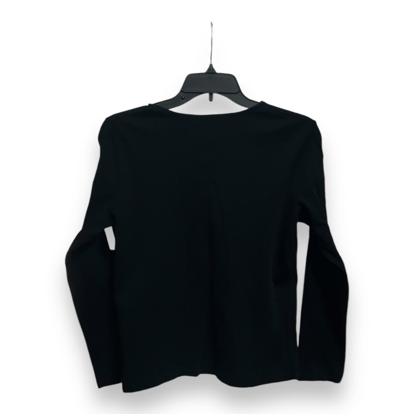 Top Long Sleeve Basic By Croft And Barrow In Black, Size: Mp