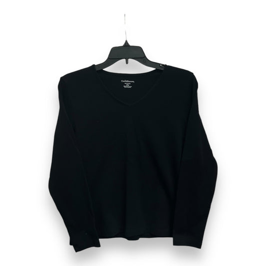 Top Long Sleeve Basic By Croft And Barrow In Black, Size: Mp