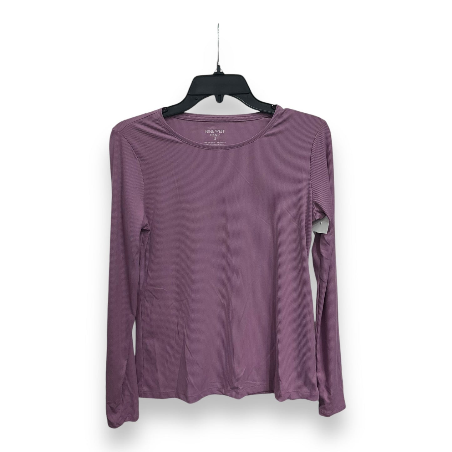 Top Long Sleeve Basic By Nine West Apparel In Purple, Size: S