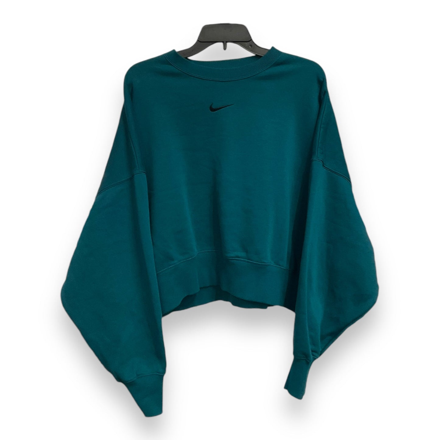 Athletic Sweatshirt Crewneck By Nike Apparel In Teal, Size: L