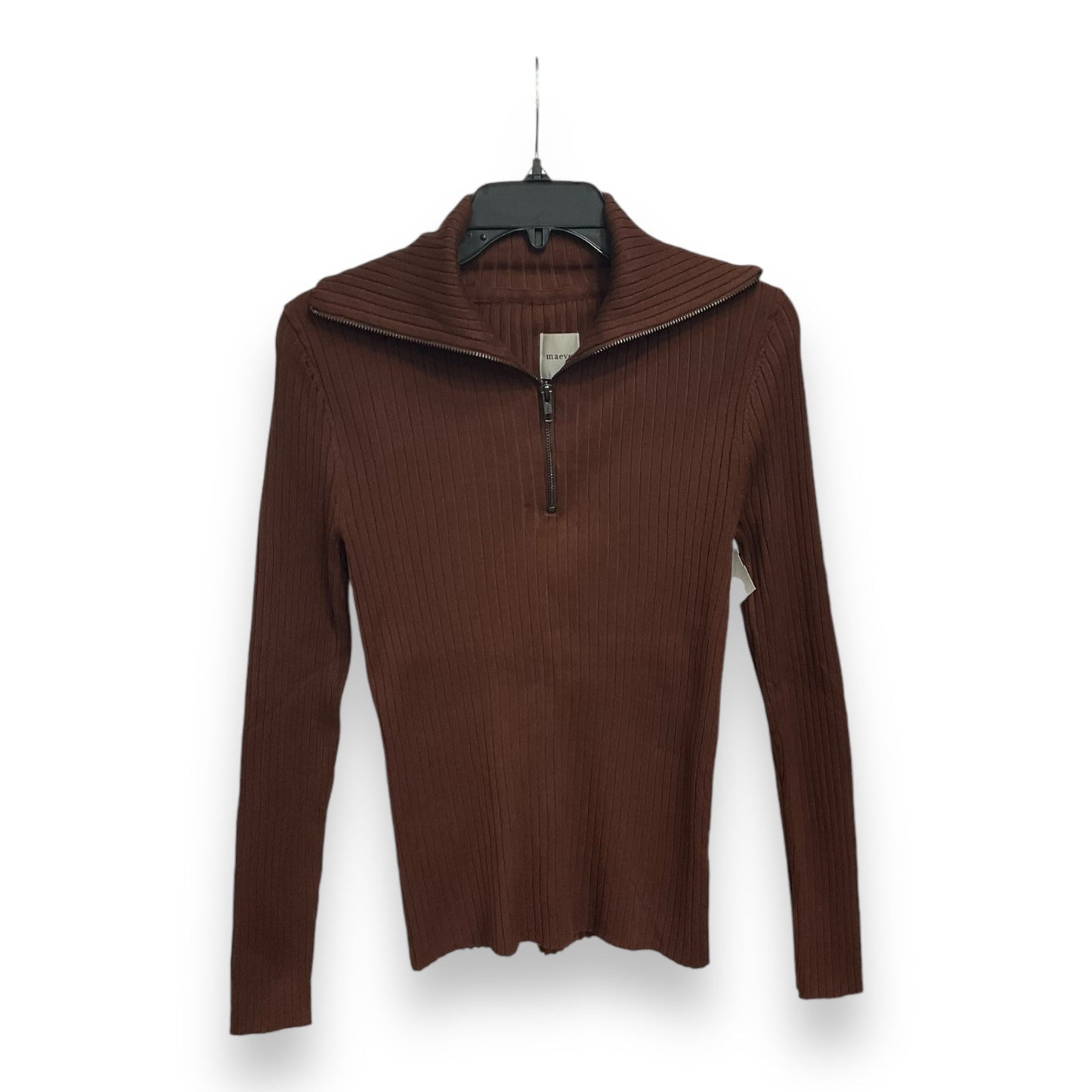 Top Long Sleeve By Maeve In Brown, Size: S