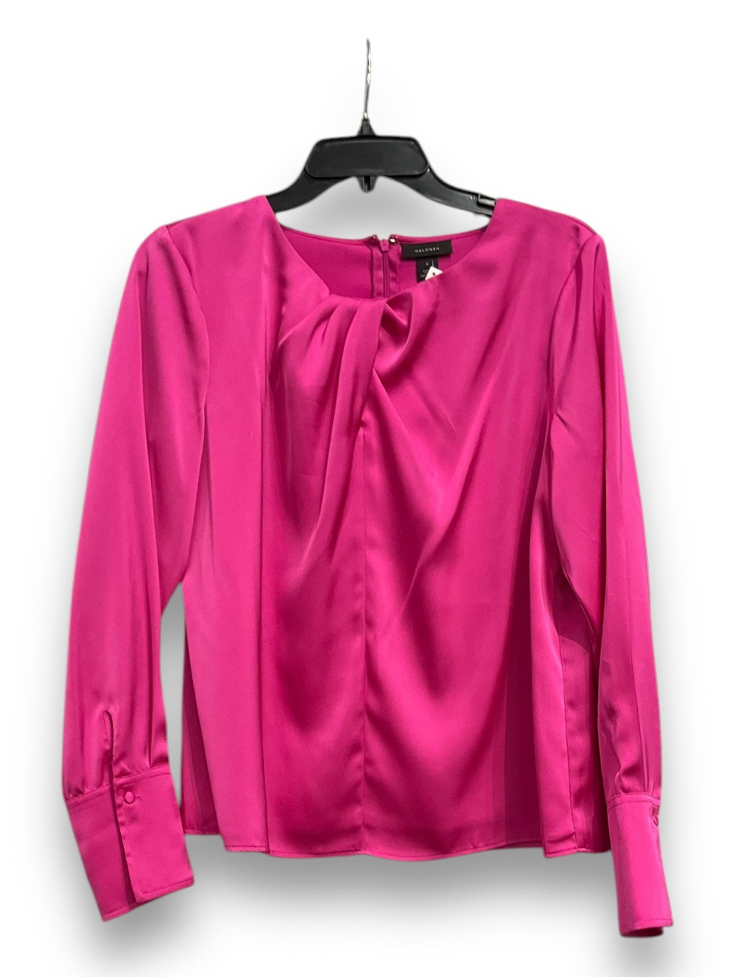 Blouse Long Sleeve By Halogen In Pink, Size: S