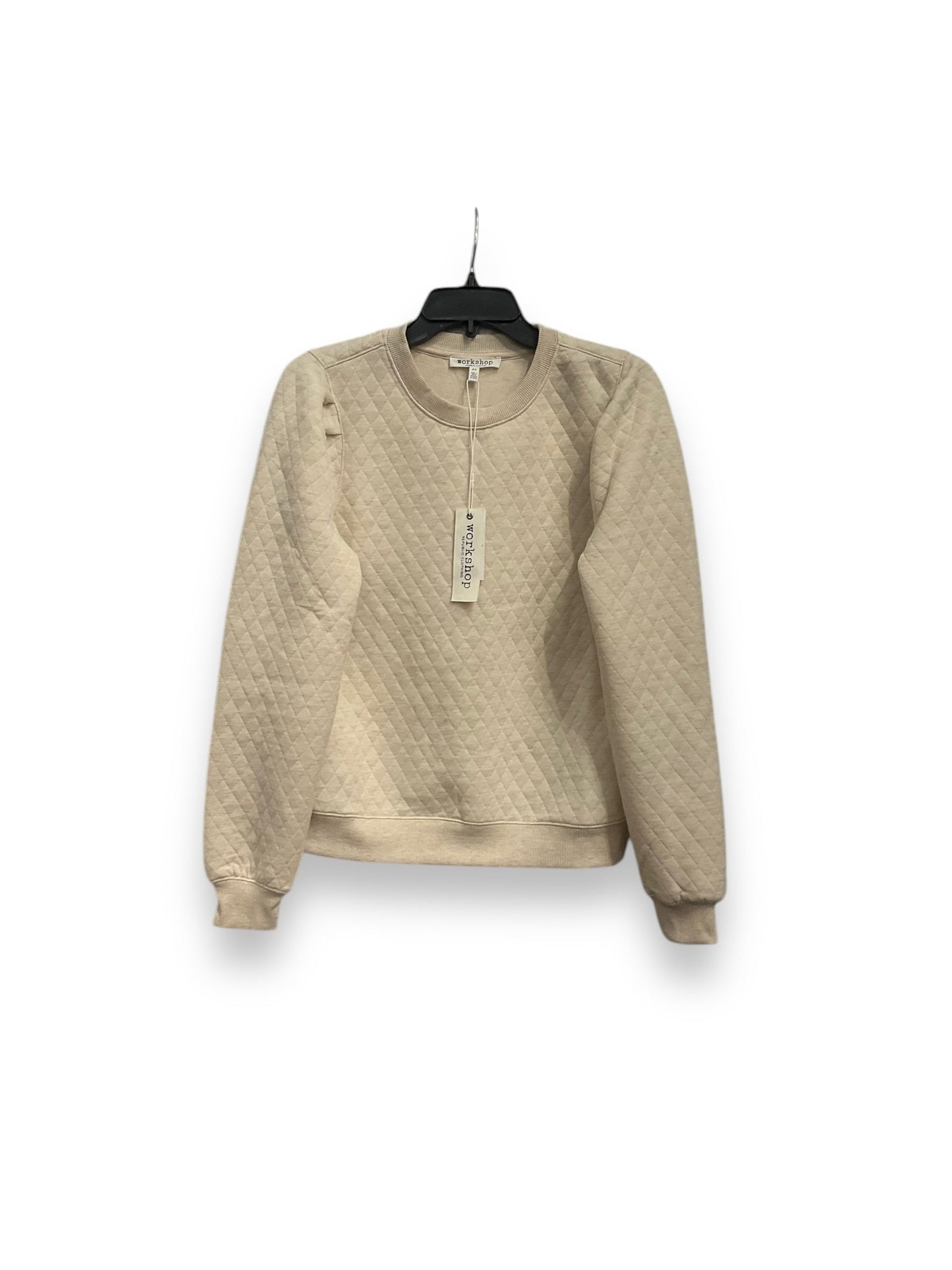 Sweatshirt Crewneck By Workshop In Cream, Size: Sp