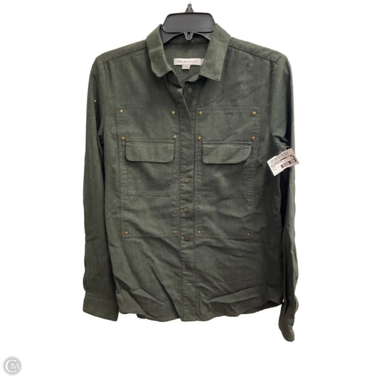 Blouse Designer By Green Cotton In Green, Size: 8