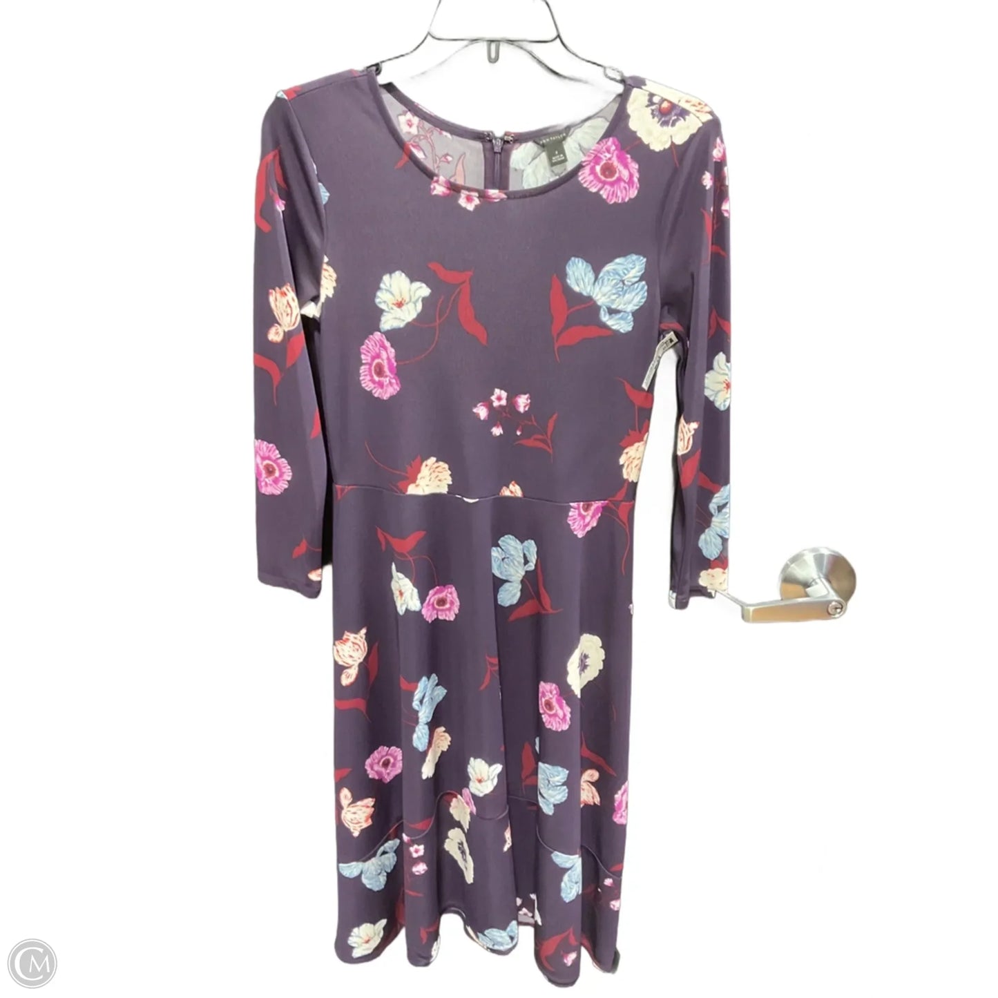 Dress Casual Midi By Ann Taylor In Floral Print, Size: 2