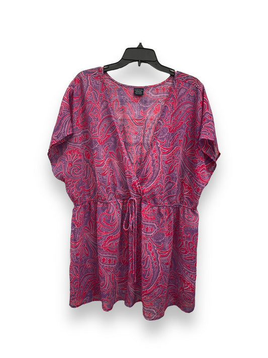 Paisley Print Swimwear Cover-up Faded Glory, Size 4x